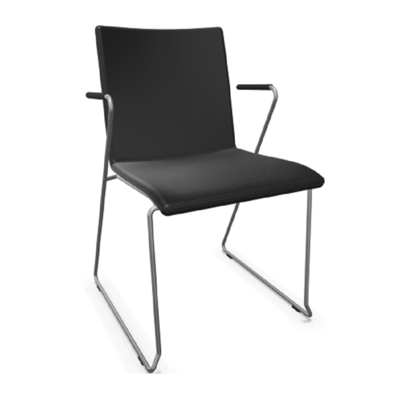 Thonet S 182 PVFST | Steel wire chair with armrests