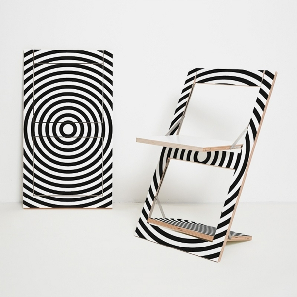 Ambivalence Chaise pliante Fläpps Op Art Kreis