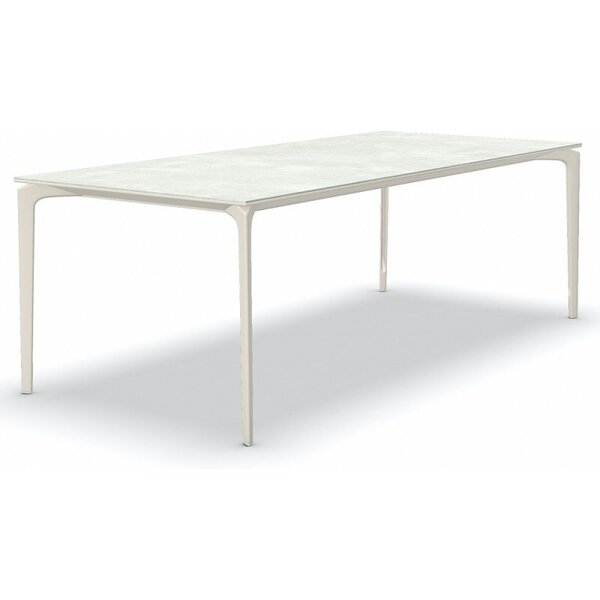 AllSize Tisch mit Platte aus Feinsteinzug, Snow