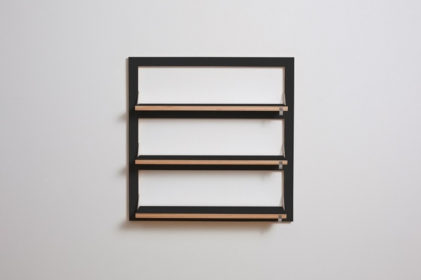 Fläpps Regal 80×80-3 Schwarz