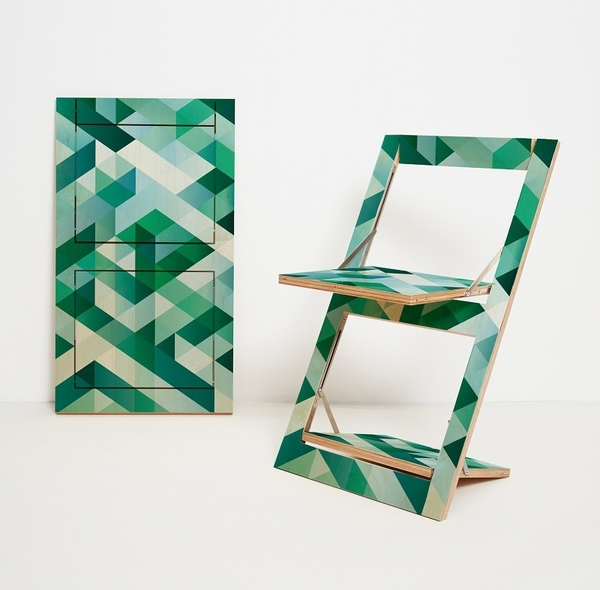 Ambivalence Chaise pliante Fläpps Criss Cross Vert