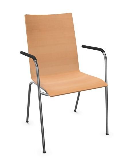 S 164 F | Stahlrohrstuhl mit Armlehnen