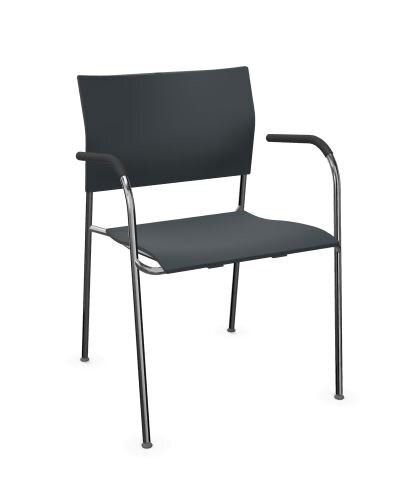 Thonet S 360 F | Tubular steel chair with armrests