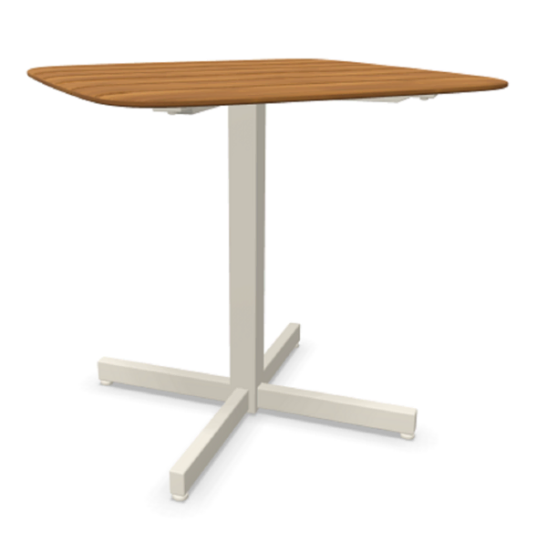 Shine Tisch quadratisch Tischplatte Teak 79x79 cm