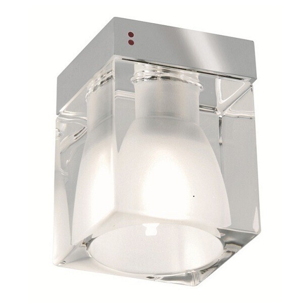 Cubetto Glass crystal/white/black E01 plafonnier