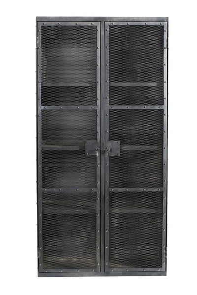 Iron Cabinet 18 With 2 Grid Doors