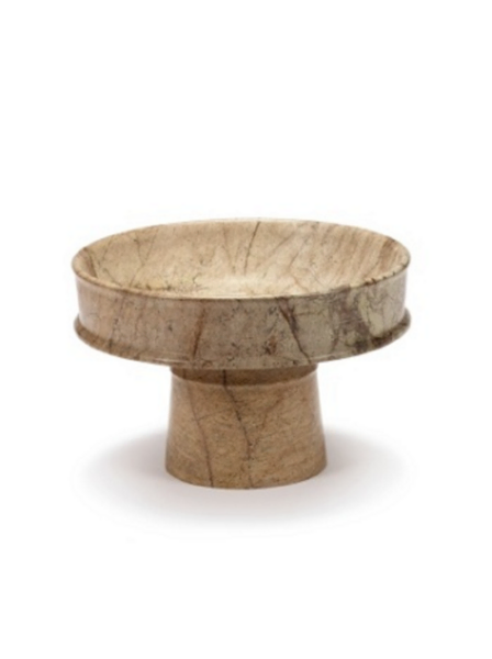 Raised Bowl Brown Dune - erhöhte Marmorschale Ø30,5 x H 19cm