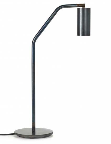 lampe de travail Sofisticato n° 25 acier bleu L40 X l17 X H59 cm - GU10