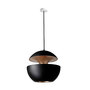 DCW Éditions Schwarze Lampe 'Here comes the sun'  Aussen: schwarz / Innen: kupfer,  ø 35 cm