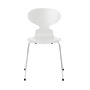 Fritz Hansen Stuhl 'Ant' gefärbte Esche, beine Chrome  Weiss 105,  43 cm 