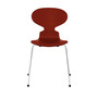 Fritz Hansen Stuhl 'Ant'  Chrom ,  Venetian Red 670,  43 cm 
