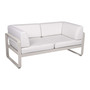 Fermob 2-Sitzer Club-Sofa 'Bellevie'  Lehmgrau A5	,  Grauweiss 81
