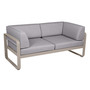 Fermob 2-Sitzer Club-Sofa 'Bellevie'  Muskat 14,  Flanellgrau 79
