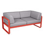 Fermob 2-Sitzer Club-Sofa 'Bellevie'  Capucine 45,  Flanellgrau 79