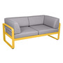 Fermob 2-Sitzer Club-Sofa 'Bellevie'  Honig 73,  Flanellgrau 79