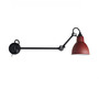 DCW Éditions Wandleuchte 'Lampe Gras N°204 L40'  Schwarz-Rot