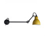 DCW Éditions Wandleuchte 'Lampe Gras N°204 L40'  Schwarz-Gelb