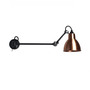 DCW Éditions Wandleuchte 'Lampe Gras N°204 L40'  Schwarz-Kupfer