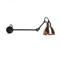 DCW Éditions Wandleuchte 'Lampe Gras N°204 L40'  Schwarz-Roh-Kupfer