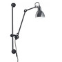 DCW Éditions Runde Wandleuchte 'Lampe Gras N°210'  Schwarz-Chrom,  Rund