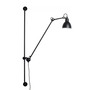 DCW Éditions Runde Wandleuchte 'Lampe Gras N°214'  Schwarz-Schwarz,  Rund