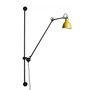 DCW Éditions Runde Wandleuchte 'Lampe Gras N°214'  Schwarz-Gelb,  Rund