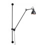 DCW Éditions Runde Wandleuchte 'Lampe Gras N°214'  Schwarz-Schwarz-Kupfer,  Rund