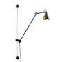 DCW Éditions Runde Wandleuchte 'Lampe Gras N°214'  Schwarz-Messing,  Rund