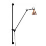 DCW Éditions Runde Wandleuchte 'Lampe Gras N°214'  Schwarz-Kupfer-Roh,  Rund
