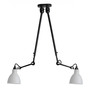 DCW Éditions Deckenleuchte 'Lampe Gras N°302 Double' Schwarz-Polycarbonate, Rund