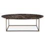 Wendelbo Beistelltisch aus Marmor 'Circle' Ø: 100 cm / H: 30 cm, Messing, Dark Emperador Marble
