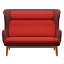 Fritz Hansen Sofa 'Ro' Rot - Schale: FIO581, Kissen: FIO571