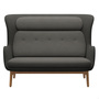 Fritz Hansen Sofa 'Ro' Dunkelgrau - Schale: FIO391 / Kissen: FIO371