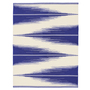 Kvadrat Teppich 'Kelim Pattern Cape' 250 x 350 cm , Perlweiss - Blau 0011