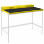 Müller Möbelfabrikation Sekretär PS20 Zitronengelb - RAL 1012, Signalweiss - RAL 9003, Linoleum schwarz 4166 - Forbo