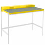 Müller Möbelfabrikation Sekretär PS20 Verkehrsgelb - RAL 1023, Signalweiss - RAL 9003, Linoleum grau 4132 - Forbo