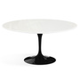 Knoll International Runder Esstisch 'Saarinen' Weiss lackiert, Schwarz, Ø: 91 cm