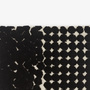 Kvadrat Teppich 'Semis' 130 x 170 cm, Schwarz - leicht perlweiss