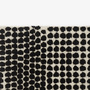 Kvadrat Teppich 'Semis' 130 x 170 cm, Schwarz gepunktet  - perlweiss