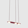 Lambert & Fils Pendelleuchte 'Laurent 07' Burgunderrot / Kabel Burgunderrot, Parallel