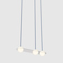Lambert & Fils Pendelleuchte 'Laurent 07' Nickel / Kabel Blau, Parallel