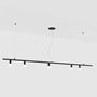 Lambert & Fils Deckenleuchte 'Dot Line Suspension' Schwarz, B: 183 cm , Weiss