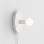 Lambert & Fils Wandleuchte 'Dot' Weiss, Anschluss via Steckdose, Weiss