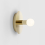 Lambert & Fils Wandleuchte 'Dot' Messing, Wandanschluss via Baldachin, Weiss
