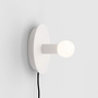 Lambert & Fils Wandleuchte 'Dot' Weiss, Anschluss via Steckdose, Schwarz