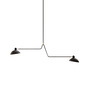 Lambert & Fils Deckenleuchte 'Waldorf Suspension Double' Schwarz / Graphitelemente, H: 61 cm 