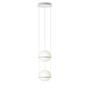 Vibia Schmale Pendelleuchte 'Palma' Weiss, 2 Leuchtkugeln