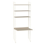 2.00 m hohes Regal 'String' mit Arbeitstisch String Furniture