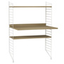 1.15 m hohes Regal 'String' mit Arbeitstisch String Furniture