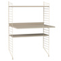 1.15 m hohes Regal 'String' mit Arbeitstisch String Furniture